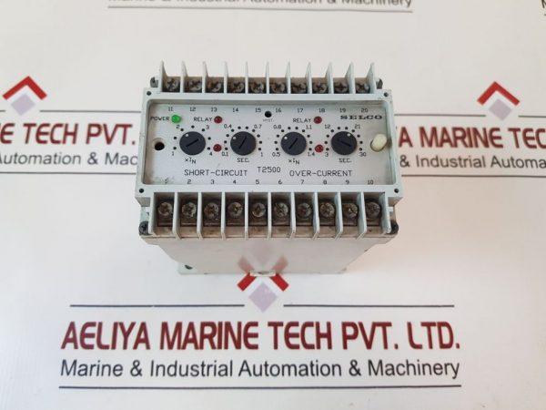 SELCO T2500 3-PHASE SHORT-CIRCUIT OVER-CURRENT RELAY 3A
