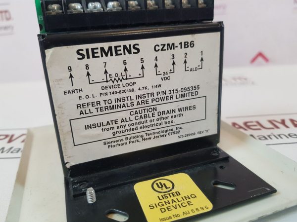 SIEMENS CZM-1B6 REMOTE CONVENTIONAL ZONE MODULE 24 VDC