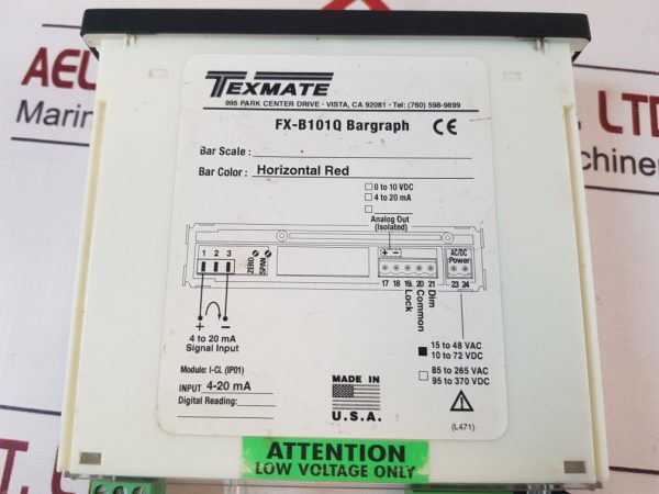 TEXMATE FX-B101Q BARGRAPH CONTROLLER 15 TO 48 VAC