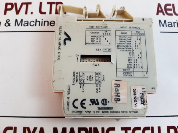 ULTRA SLIMPAK ACTION INSTRUMENTS G108 LIMIT ALARM