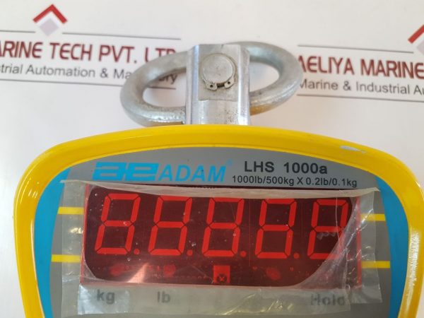 Adam Equipment Lhs 1000a Rechargeable Battery Crane Scale