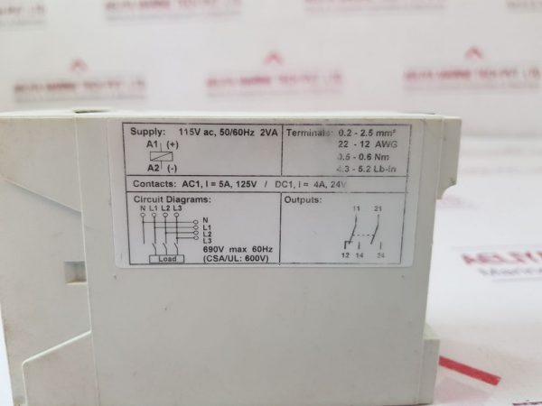 Allen-bradley 813s-e2cd60 Phase Monitor Voltage Relay