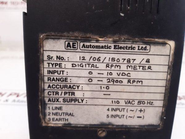 Automatic Electric Digital Rpm Meter