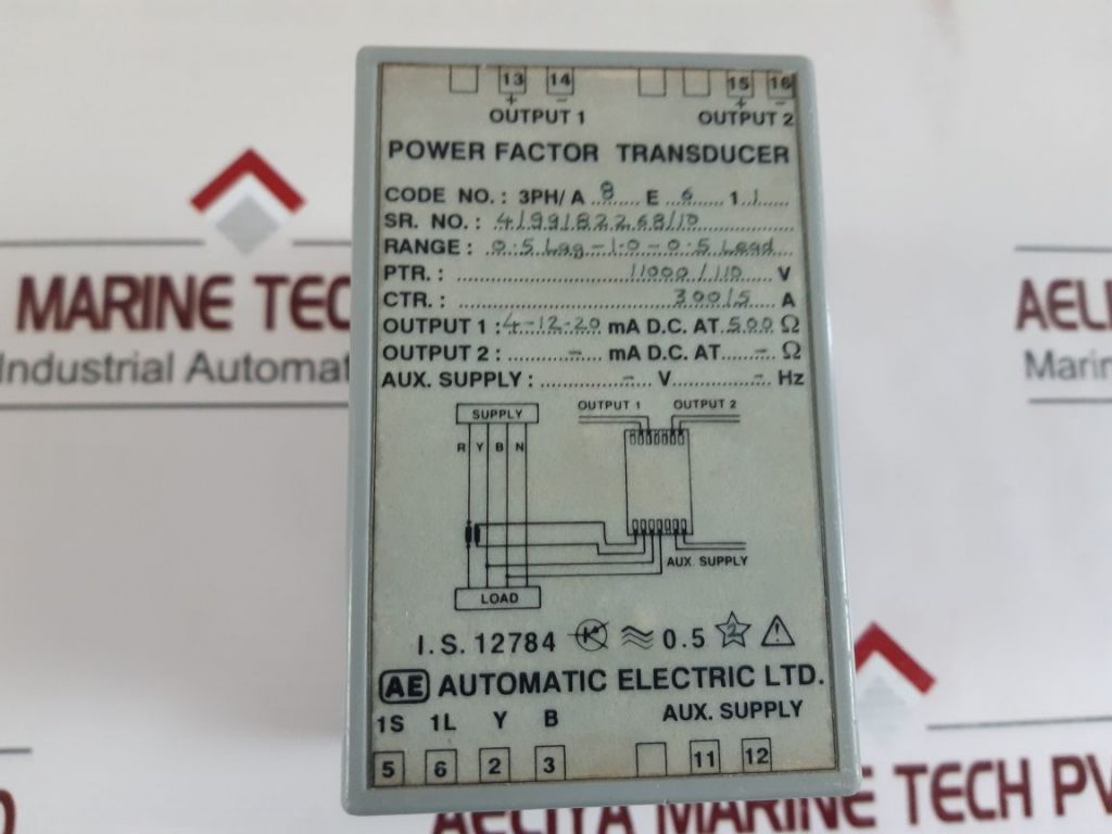 Automatic Electric Power Factor Transducer Aeliya Marine