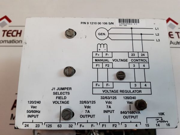 Basler Electric Mvc-300 Manual Voltage Control