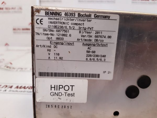 Benning 46393 Invertronic Compact Inverter Ip20