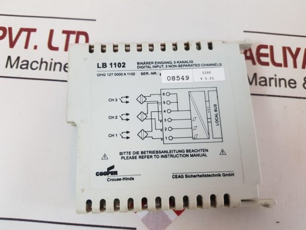 Ceag Lb 1102 Crouse-hinds Digital Input Module