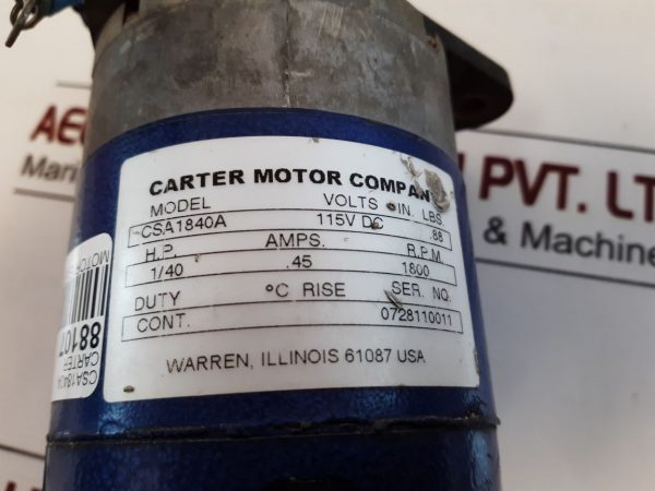 Carter Motor Csa1840a Motor