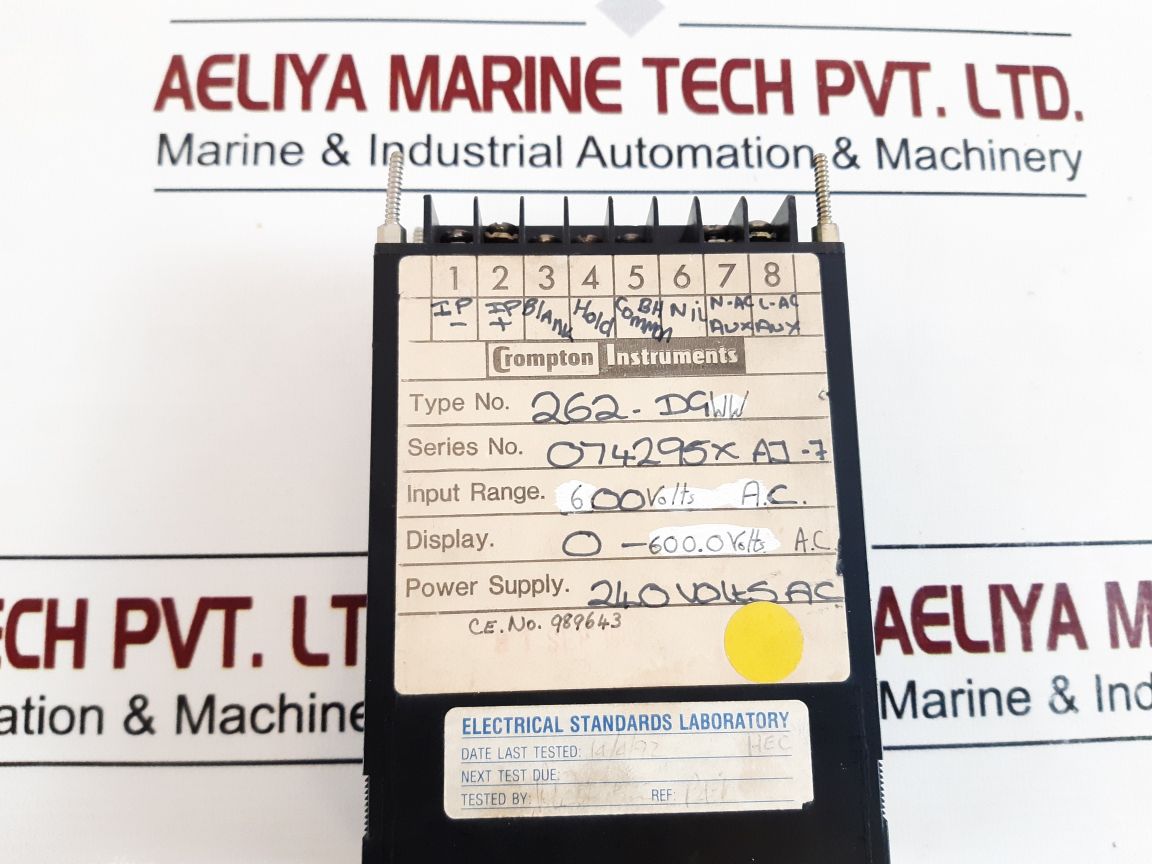 CROMPTON 262-D9WW DIGITAL PANEL METER