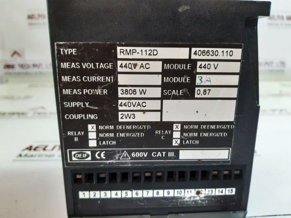 Deif Uni-line Rmp-112d Power Relay