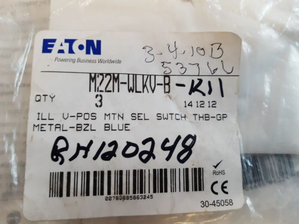 Eaton M22-k10 Contact Block Modular Pushbutton Switch Set