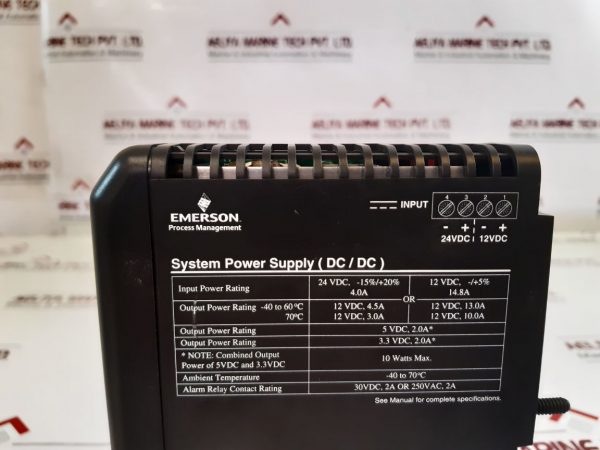 Emerson Delta V Kj1501x1-bc2 Power Supply