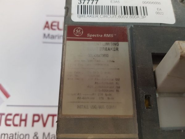 General Electric Sgla36at0600 Circuit Breaker 600v
