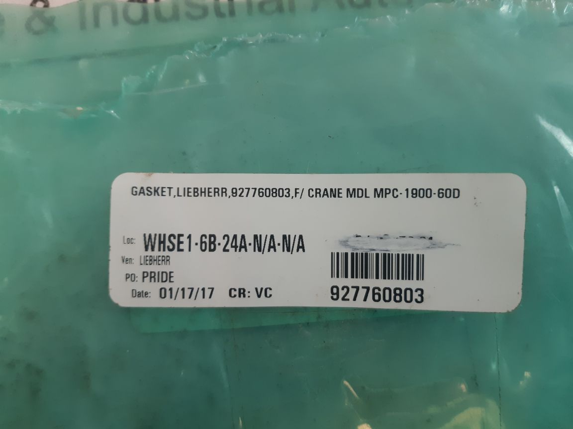 Liebherr 927760803 Gasket Fits Crane