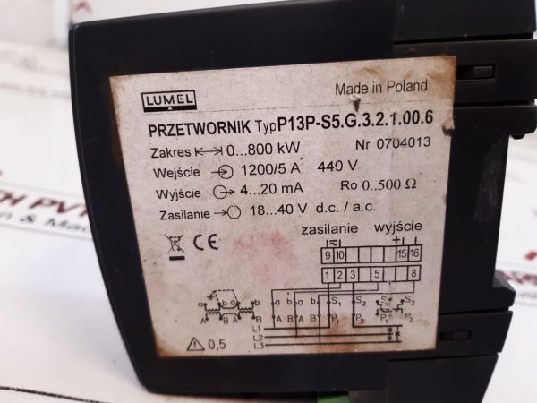 Lumel P13p Power Transducer 4…20ma