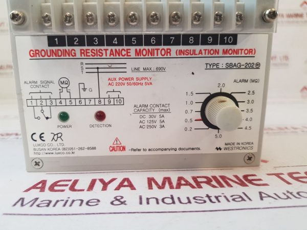 Luxco Sbag-202 Grounding Resistance Monitor 690v