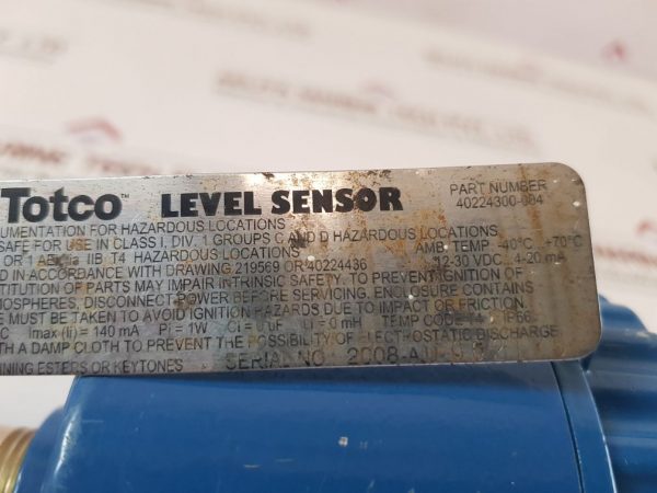 Md Totco 40224300-004 Level Sensor