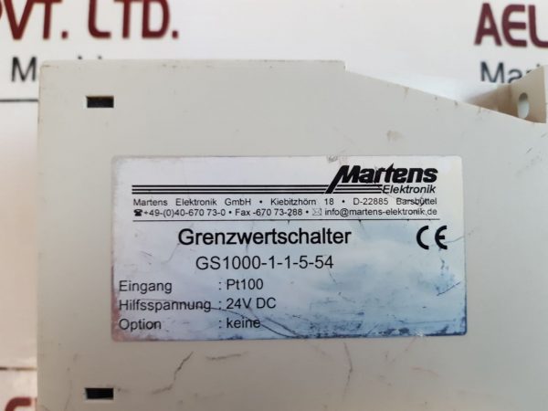 MARTENS GS1000-1-1-5-54 LIMIT SWITCH 24VDC