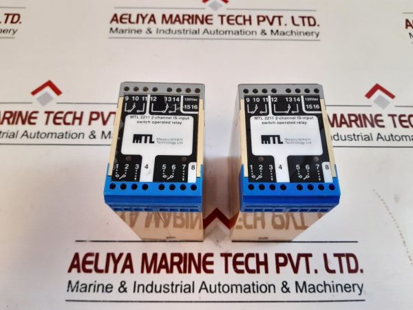 MEASUREMENT TECHNOLOGY MTL 2211 2-CHANNEL IS-INPUT SWITCH OPERATED RELAY