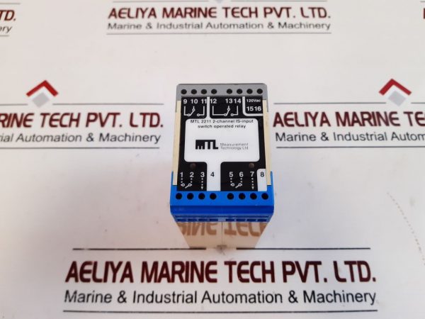 MEASUREMENT TECHNOLOGY MTL 2211 2-CHANNEL IS-INPUT SWITCH OPERATED RELAY