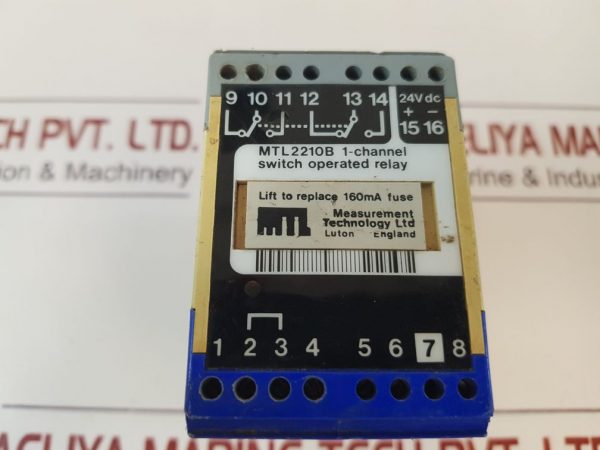 MEASUREMENT TECHNOLOGY MTL2210B 1-CHANNEL SWITCH OPERATED RELAY 24VDC