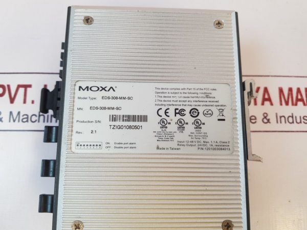Moxa Eds-308-mm-sc Ether Device Switch