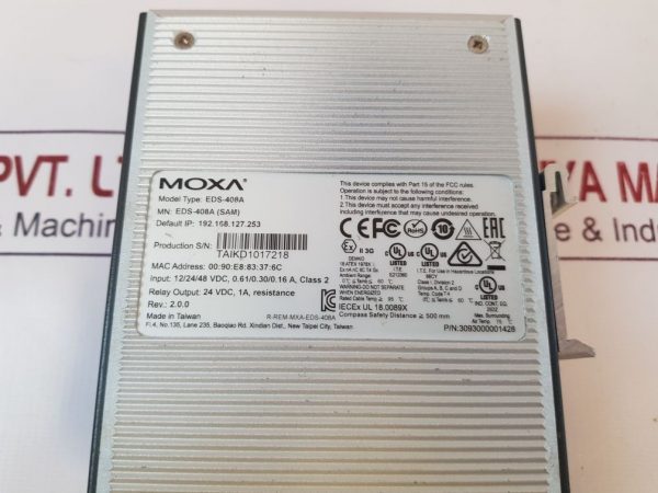 Moxa Eds-408a Ether Device Switch