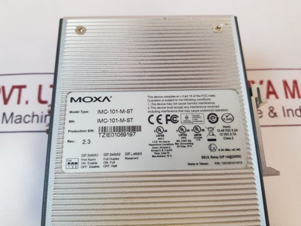 Moxa Imc-101-m-st Industrial Media Converter Rev. 2.3