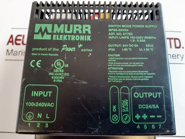 Murr Elektronik Mps5-230/24 Switch Mode Power Supply Ip20