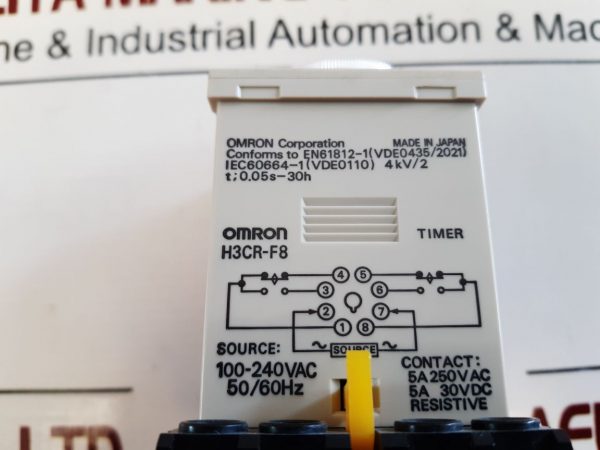 Omron H3cr-f8 Timer With Base 0 To 12 Min