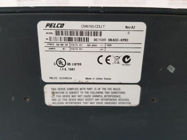 Pelco Cm9760-cdu-t Code Distribution Unit