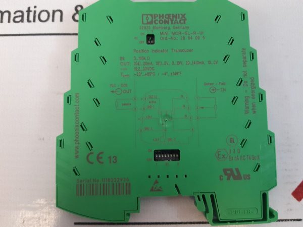 Phoenix Contact Mini Mcr-sl-r-ui Position Indicator Transducer