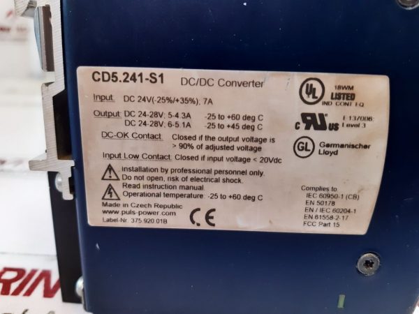 Puls Cd5.241-s1 Dc/dc Converter