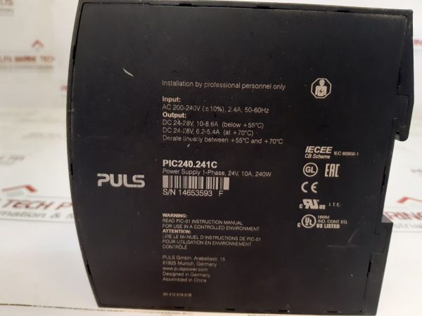 Puls Pic 240.241c Power Supply