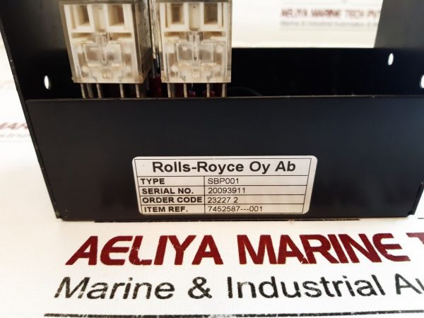 Rolls-royce Sbp001 Control Panel
