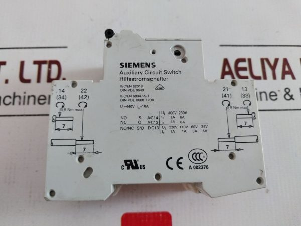 SIEMENS 5SY62 AUXILIARY CIRCUIT SWITCH