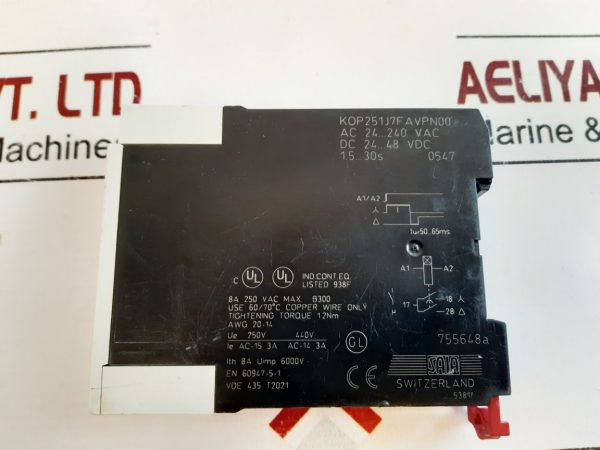 SAIA KOP251J7FAVPN00 TIME LAG RELAY