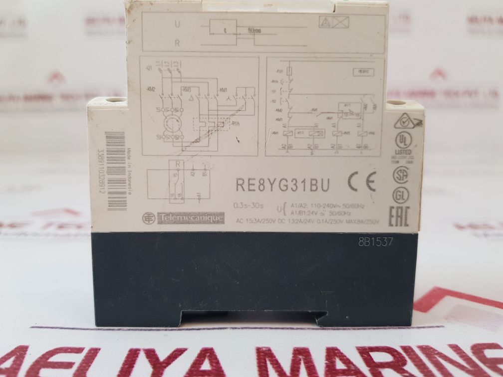 Schneider Electric Telemecanique Re8yg31bu Timing Relay
