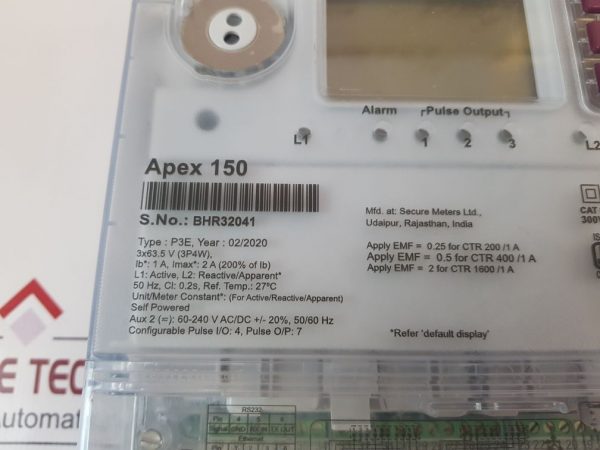 SECURE APEX 150 ENERGY METER 300V