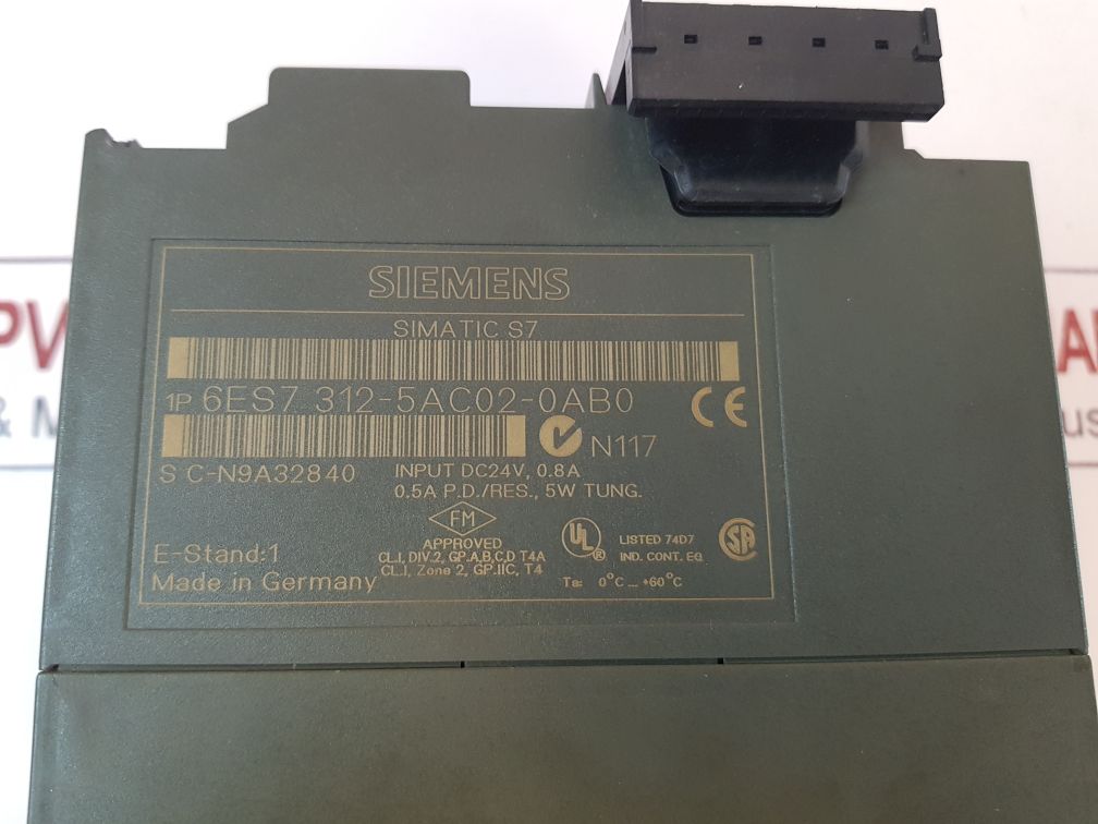 Siemens Simatic S7 6es7 312-5ac02-0ab0 Processor Module Cpu312 Ifm