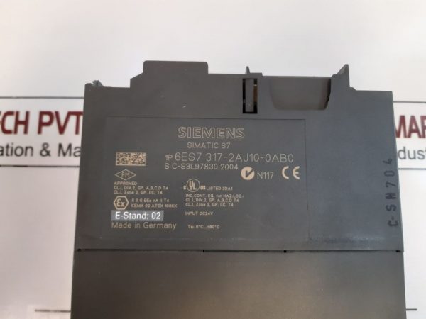 SIEMENS SIMATIC S7 6ES7 317-2AJ10-0AB0 CPU CONTROLLER