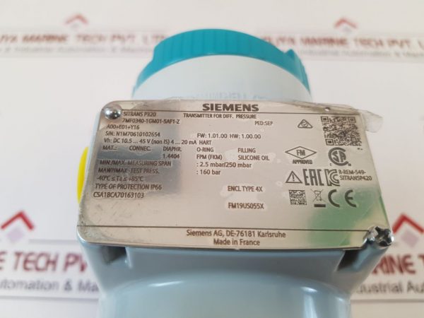 SIEMENS 7MF0340-1GM01-5AF1-Z DIFFERENTIAL PRESSURE TRANSMITTER