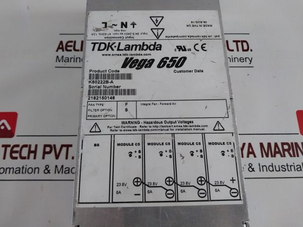 TDK-LAMBDA VEGA 650 POWER SUPPLY