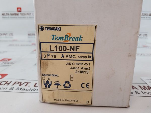 TERASAKI L100-NF MOULDED CASE CIRCUIT BREAKER 75A