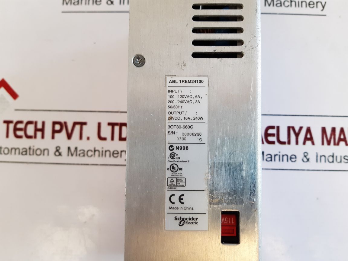 Telemecanique Schneider Electric Abl 1rem24100 Power Supply 3a