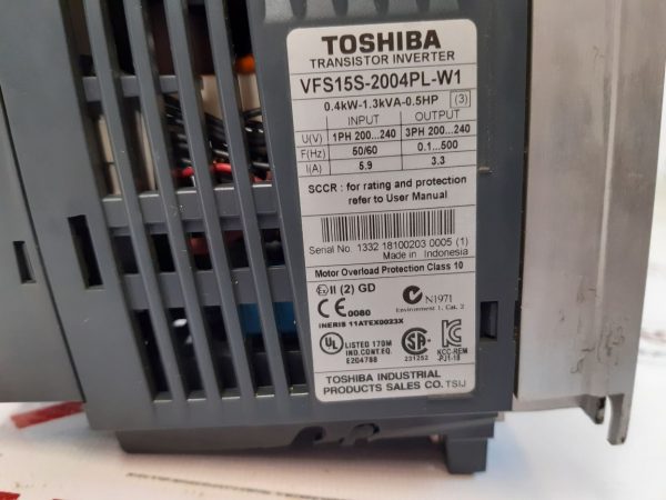 Toshiba Vfs15s-2004pl-w1 Variable Speed Drive