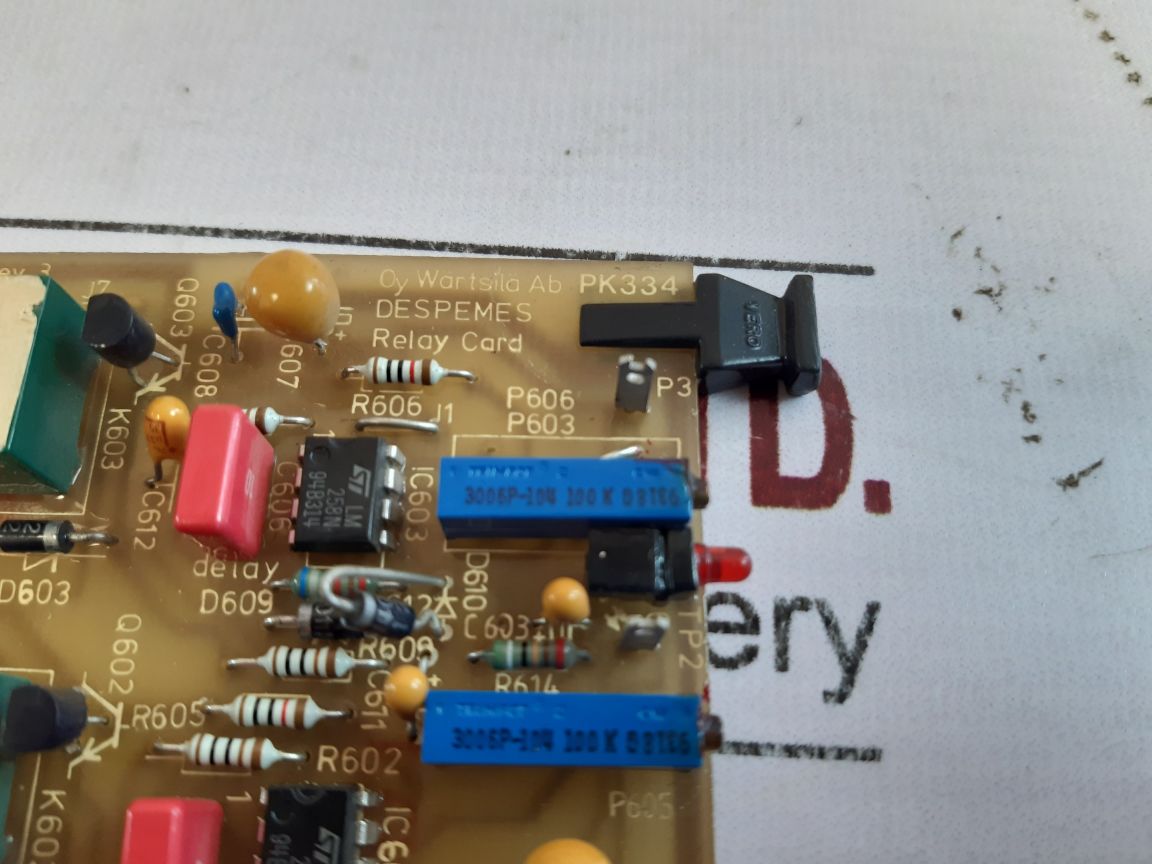 Wartsila 3v72h115 Relay Card