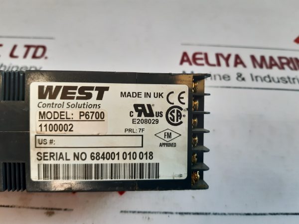 West P6700 Temperature Controller 120-240vac