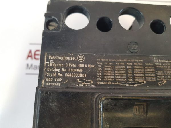 Westinghouse Lb3400f Circuit Breaker