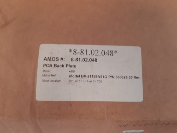 Abb Bp-214si-v61g Rackmount Pcb Back Plate